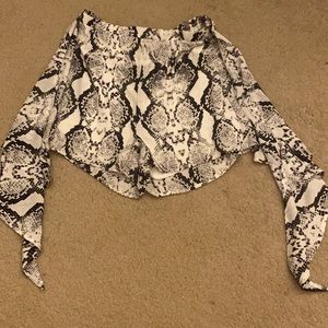 Snake print shorts
